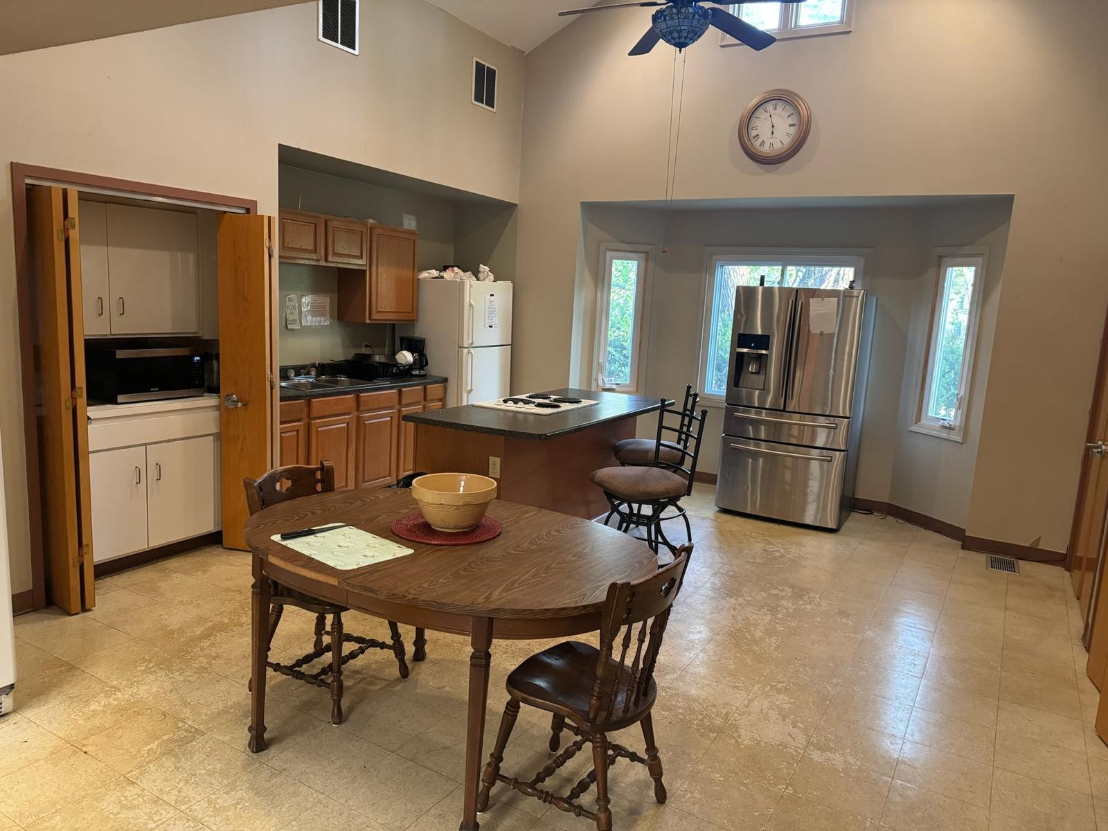A communal living area at Heal Space Toledo recovery housing